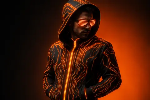 Ultra-realistic cinematic studio portrait of Cassian Vey, a fictional undergroun - AI生成图片 1