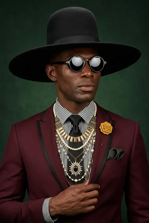 Create an ultra-realistic high-fashion studio portrait in a vertical 4:5 composi - AI生成图片 2