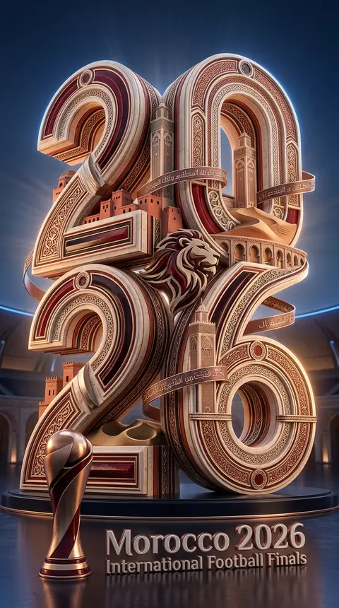 An opulent ultra-detailed 3D event poster celebrating an imaginary 2026 global f - AI生成图片 2