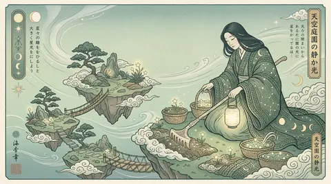 Vertical poster composition, dreamlike and serene, ukiyo-e woodblock print aesth - AI生成图片 2
