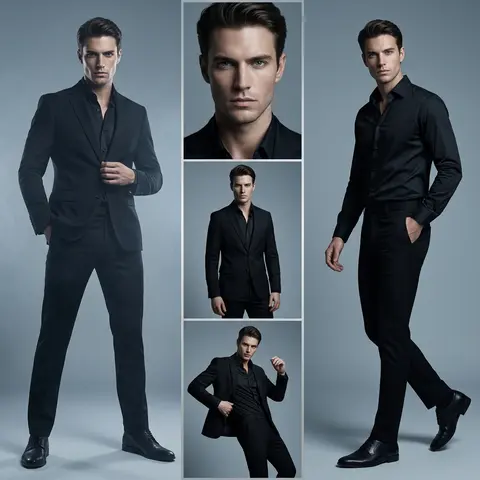 Aspect ratio `1:1`. Ultra-realistic luxury fashion editorial in a three-panel co - AI生成图片 1