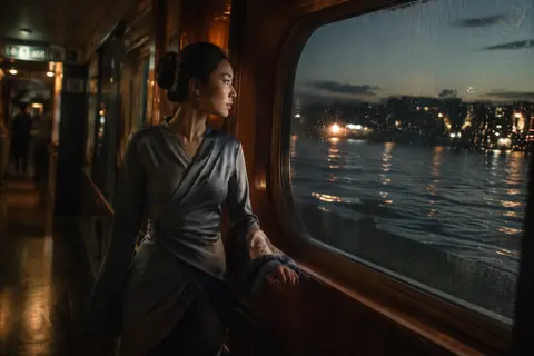 Hyper-detailed cinematic editorial portrait of a poised young East Asian travele - AI生成图片 2