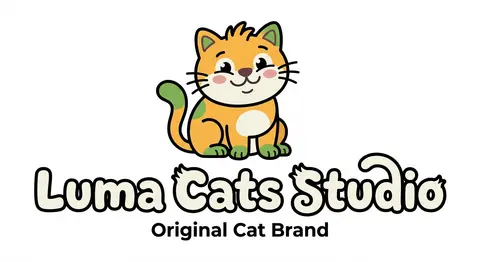 一个极具辨识度的卡通猫咪品牌标识，主角设定为圆润可爱的原创角色“Marlo Whisker”——以简洁几何轮廓构成，带轻微手作贴纸感，神态生动自然，流露出松弛又 - AI生成图片 3
