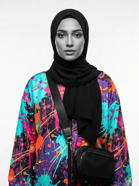 Transform the uploaded image into a premium monochrome fashion editorial portrai - AI生成图片 2