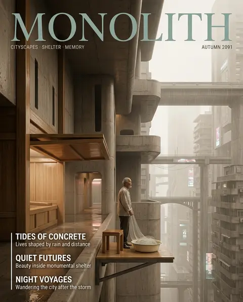 Ultra-realistic editorial magazine cover, vertical 2:3 composition, a dreamlike - AI生成图片 2