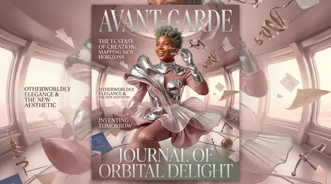 Surrealist photo-collage cover for an avant-garde style journal, featuring a jub - AI生成图片 4