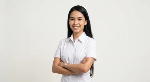A poised young Southeast Asian professional named Liyana Voss, with sleek waist- - AI生成图片 1