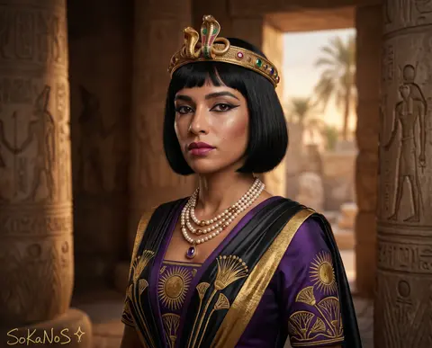 A hyper-realistic portrait of ME styled exactly as Queen Cleopatra VII. in a mod - AI生成图片 4