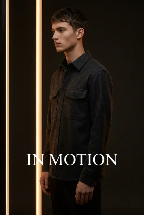 Luxury fashion editorial. Main Subject: Young male model wearing a charcoal over - AI生成图片 1