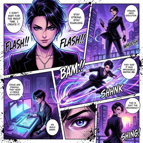 Create a full-page ultra-detailed colored manga illustration inspired by a refer - AI生成图片 1