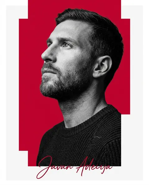 Minimalist editorial portrait poster design featuring a confident male athlete s - AI生成图片 2