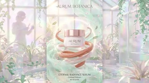 Ultra-premium fantasy advertising poster for a fictional luxury skincare label, - AI生成图片 2