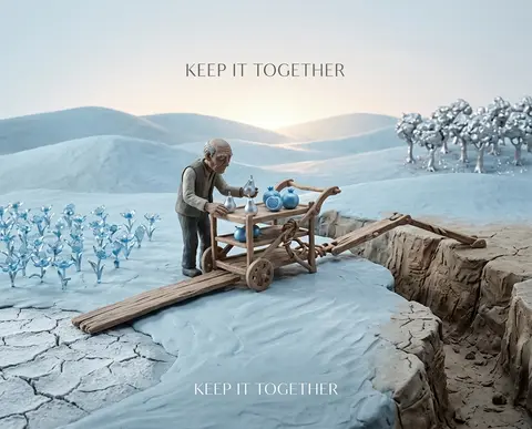 9:16 luxury editorial poster in claymation stop-motion style: an intimate dawn s - AI生成图片 2