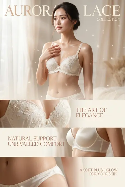 Create a hyper-realistic luxury lingerie e-commerce detail-page visual inspired - AI生成图片 2
