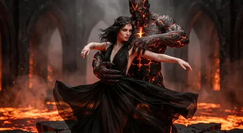 Dark Fantasy Photography, a breathtaking and kinetic waist-up portrait of Seraph - AI生成图片 1