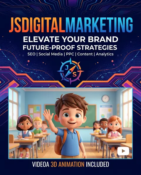 a professional digital marketing poster design for JSdigitalmarketing, featuring - AI生成图片 2