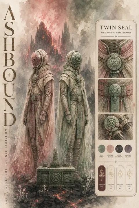Watercolor storybook illustration, mysterious and eerie luxury poster set in a v - AI生成图片 2