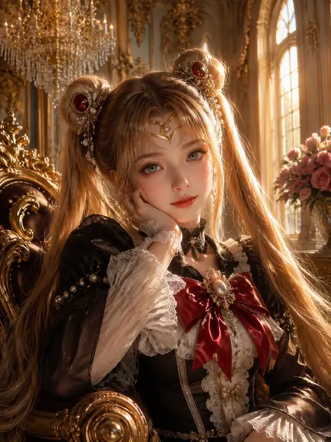 Vertical bust CG portrait, realistic live-action version of Princess Aurelia Sta - AI生成图片 2
