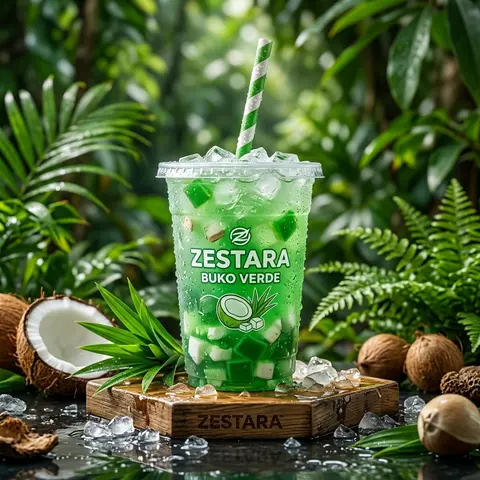 Ultra-realistic commercial product photography of a chilled emerald tropical dri - AI生成图片 4