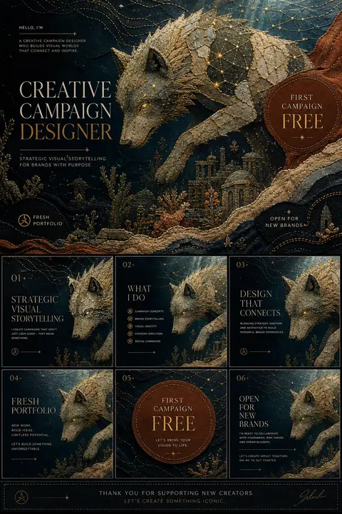 Instagram carousel post design, portfolio introduction for a rising visual campa - AI生成图片 2