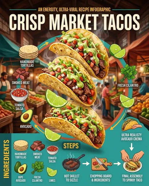 Ultra-viral recipe infographic with a bold editorial food-poster aesthetic. Show - AI生成图片 2