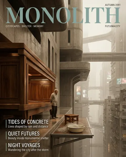 Ultra-realistic editorial magazine cover, vertical 2:3 composition, a dreamlike - AI生成图片 1