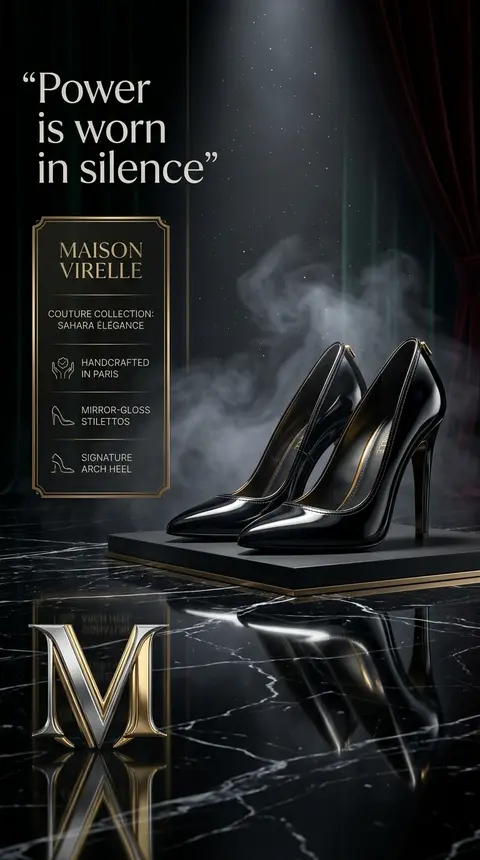 Create an ultra-premium luxury fashion advertisement poster for designer high he - AI生成图片 4