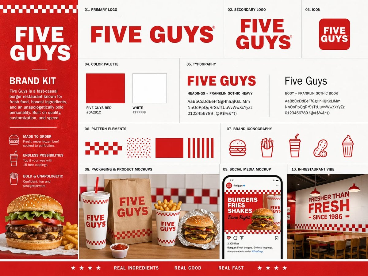 Create a premium brand kit board for [BRAND NAME], presented like a professional - AI生成图片 2