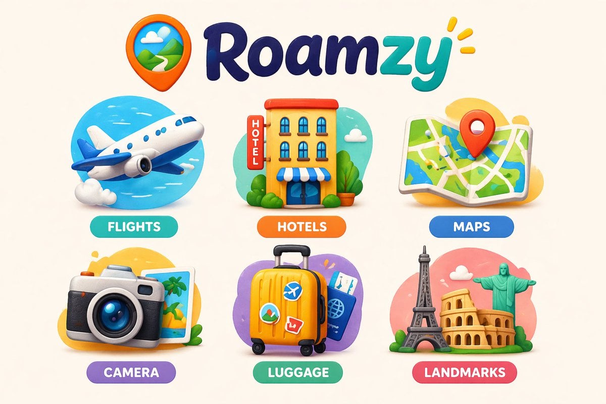Create a cohesive collection of playful icons for [BRAND NAME], a [BRAND TYPE/IN - AI生成图片 3
