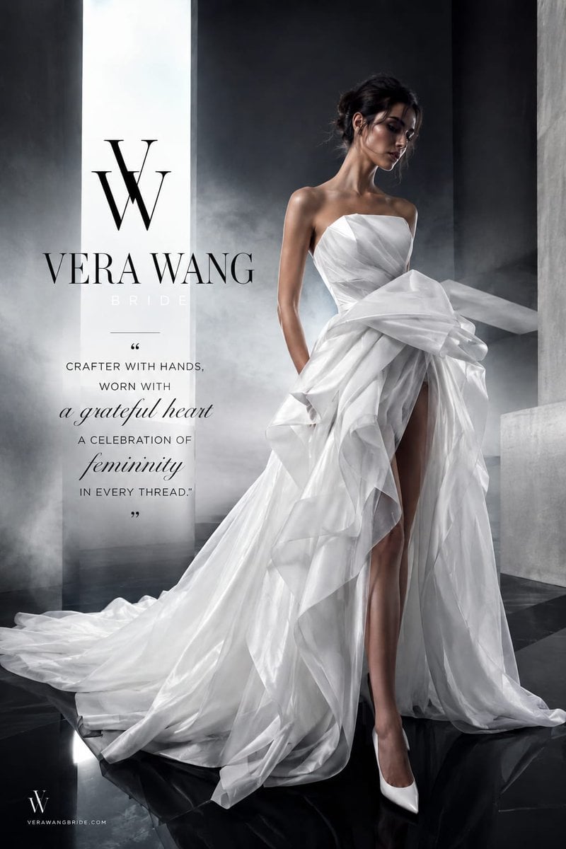 Luxury haute couture bridal fashion campaign inspired by elite Vogue, Dior, Saby - AI生成图片 4