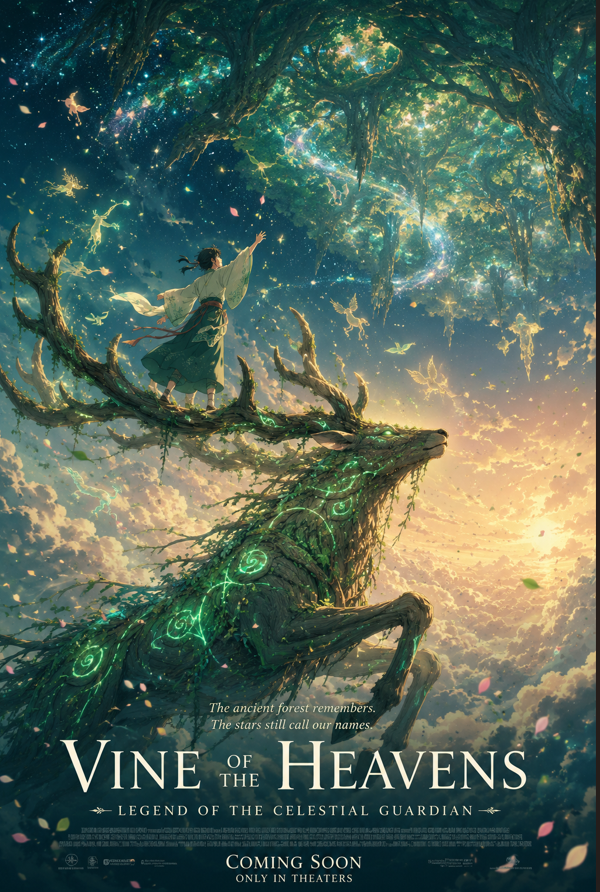 A breathtaking anime fantasy movie poster in portrait format. A young girl in a - AI生成图片 4