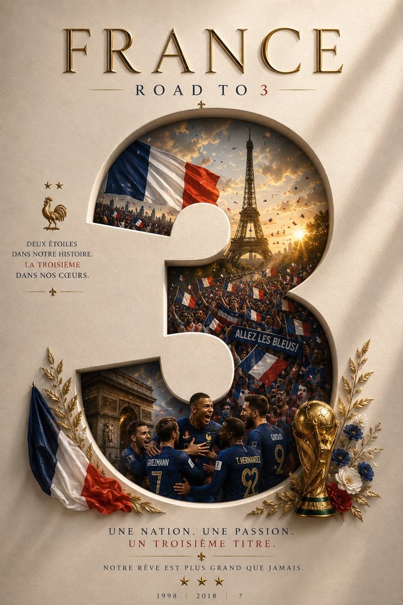 COUNTRY: [Country] WORLD CUP TITLES: [Titles] ━━━━━━━━━━━━━━━━━━━ Create a lu - AI生成图片 3